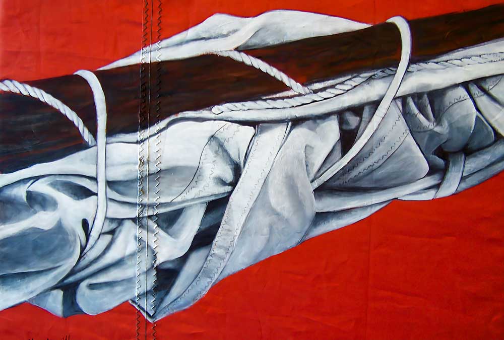 Voile rouge, enroulement