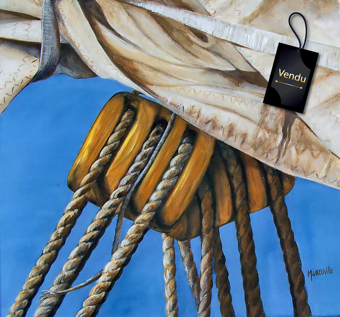 Poulie Et Bord De Voile